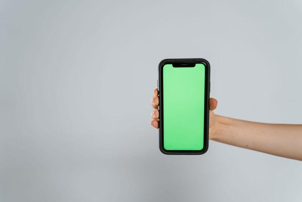 hand with smartphone