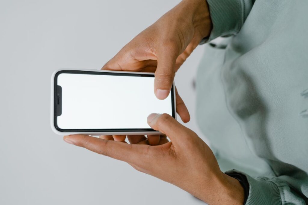 mobile phone in hand