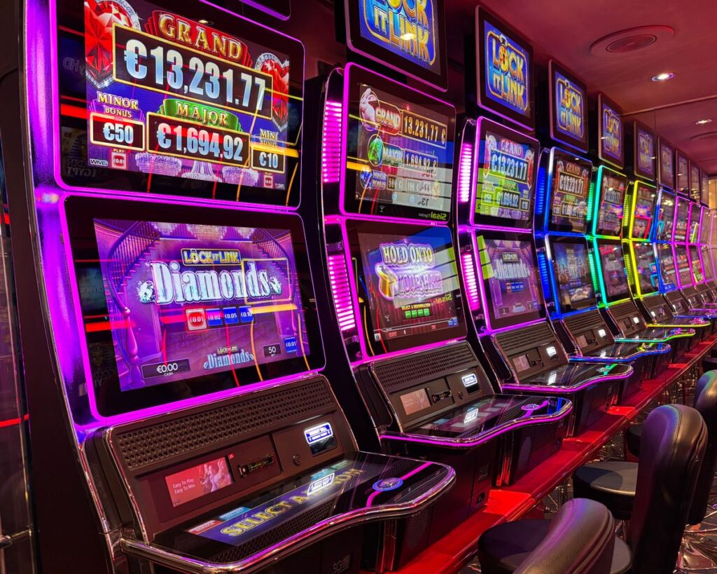 row of slot machines